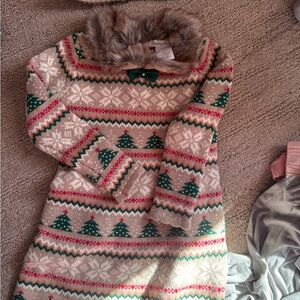 Tommy Bahama Beige Knit with Faux Fur Trim